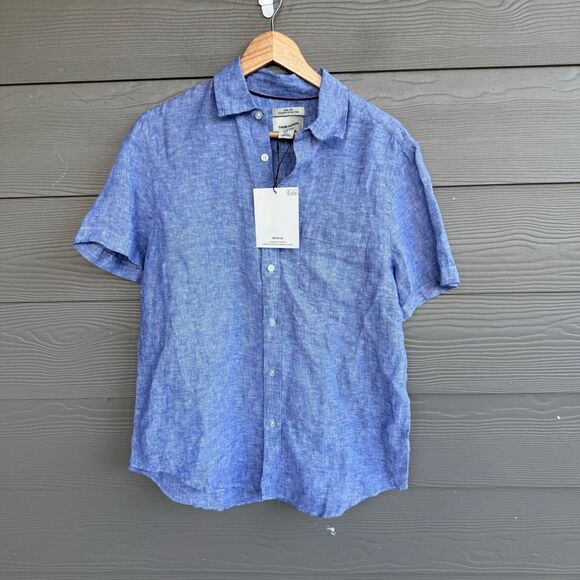 Thom Aaron NWT 100% European linen button front shirt - Picture 1 of 4